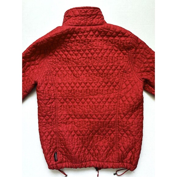 Lands’ End Red Quilted Puffer Coat Women’s Small Red Zip Up Primaloft Jacket - Picture 13 of 14